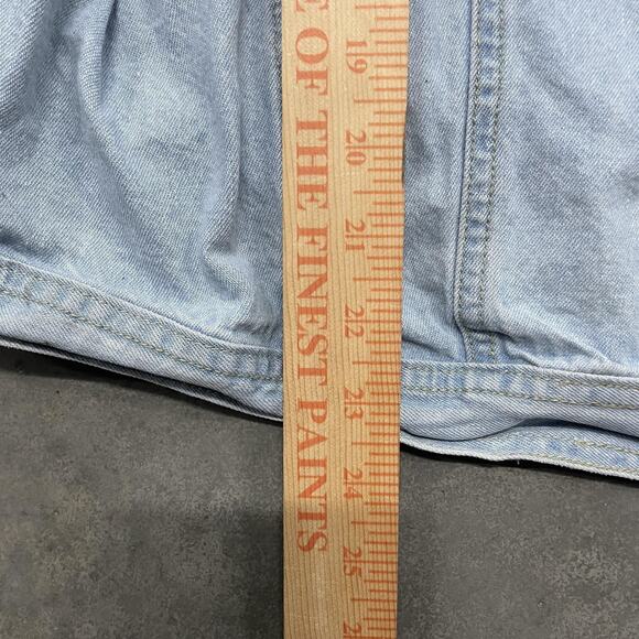 Faded Glory Denim Jacket Womens 18W/20W Light Stone Wash Trucker Jean Coat Plus - Picture 4 of 8